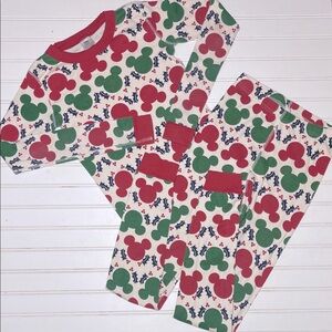HANNA ANDERSSON x DISNEY 100% Organic Cotton Holiday Christmas Mickey Mouse PJs